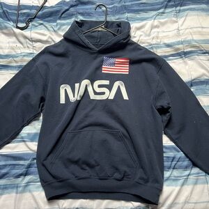 Men's Navy Logo Hoodie Sweatshirt